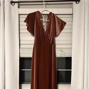 Jenny Yoo Ellis Velvet Dress in English Rose. Size 4. Style: 2831.